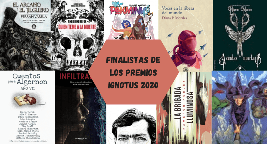 Portadas de obras finalistas en los Ignotus 2020