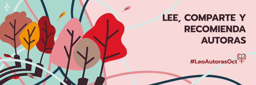 Cartel oficial de la campaña #LeoAutorasOct 2020, de Laura Soriano