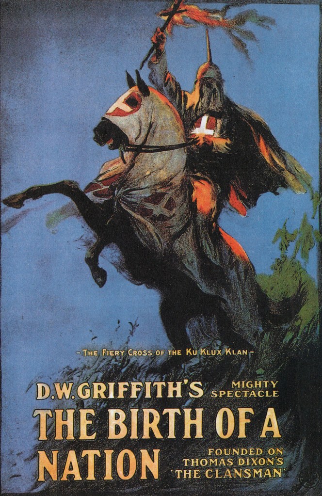 Cartel de la película "El nacimiento de una nación", de D. W. Griffith